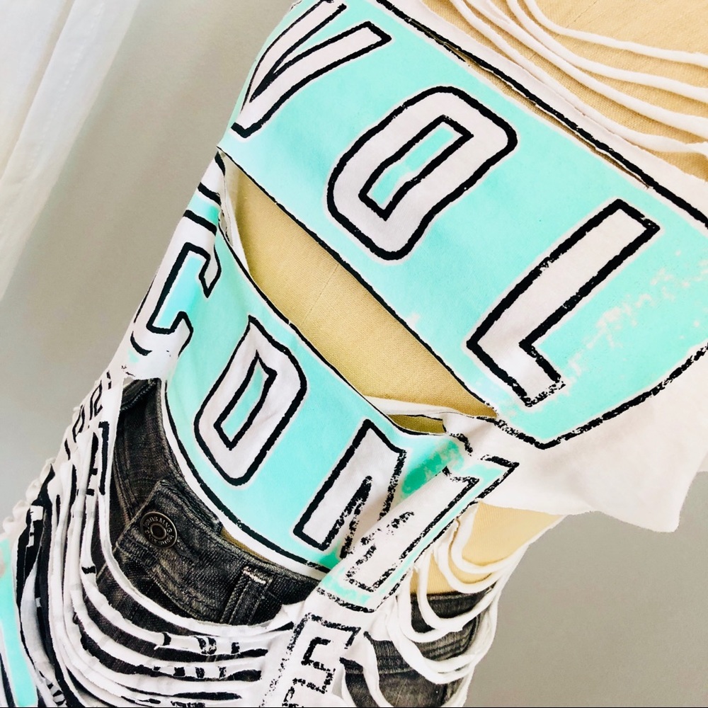SEXY Custom Cut Distressed Women's VOLCOM TShirt